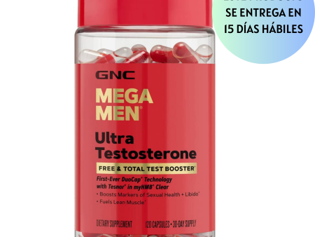 GNC Mega Men Mega Men - Ultra Testosterone Free & Total Test Booster - 120 Capsulas Supply