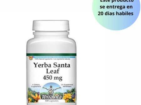 Yerba Santa Leaf 450mg , 100 capsulas - Terravita Online