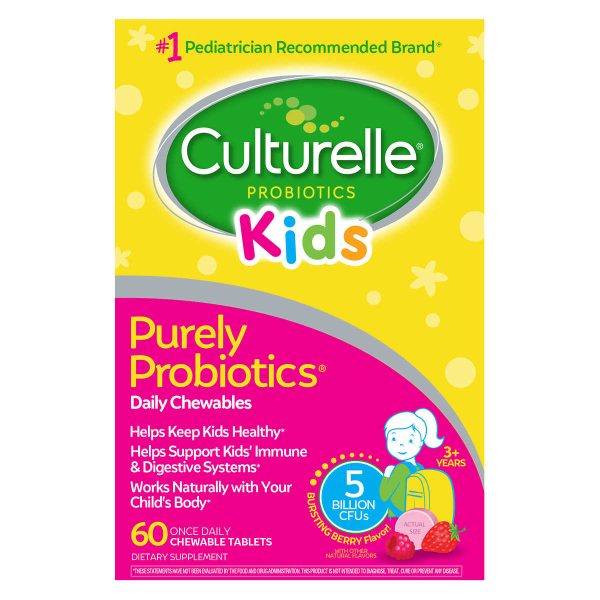 Culturelle Probiotic Kids Purely Probiotics 60 tabletas masticables For Sale