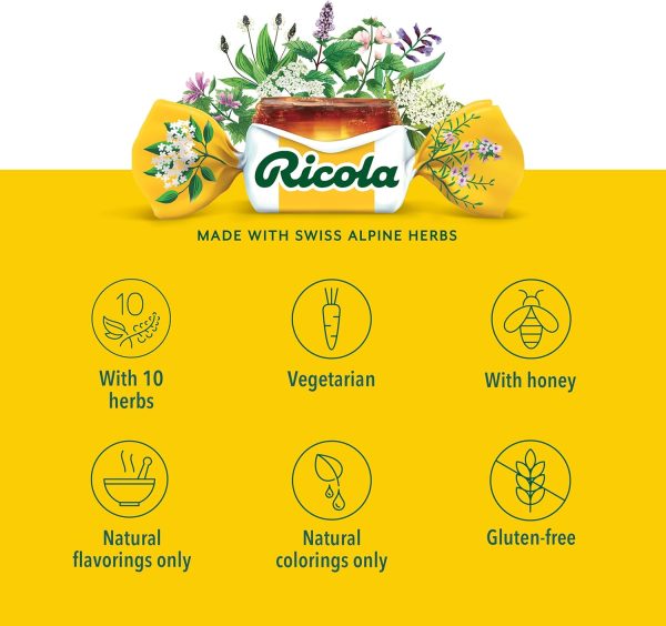 Ricola Honey Herb 45 caramelos para la tos - Alivio calmante de gran sabor. Cheap