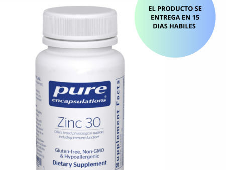 Pure Encapsulations - Zinc 30 mg , 60 capsulas on Sale