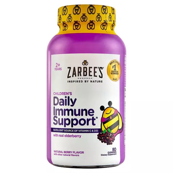 Zarbee s Naturals Children s Elderberry Immune Support 80gomitas Hot on Sale