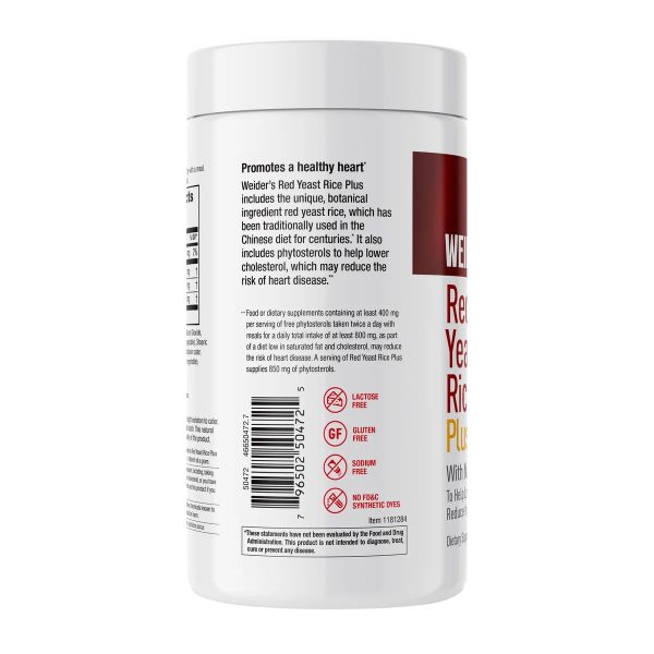 Weider Red Yeast Rice Plus 1200 mg., 240 Tabletas Sale