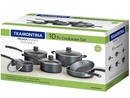 Tramontina PrimaWare - Juego de utensilios de cocina antiadherentes de 10 piezas, color gris acero Tramontina Cheap