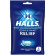 HALLS RELIEF Cough & Throat - Alivio para tos, 30 caramelos sabor MENTHO-LYPTUS Supply