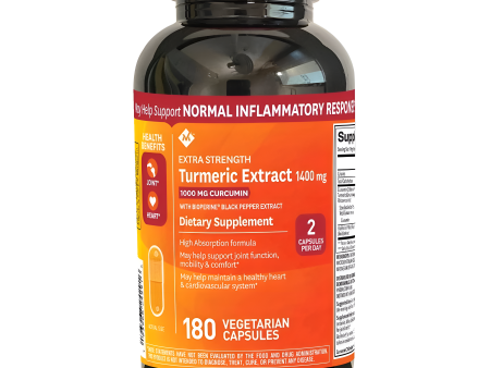 Cúrcuma Turmeric  Extra Fuerte de Member s Mark 1400 mg.- 180 Capsulas Cheap