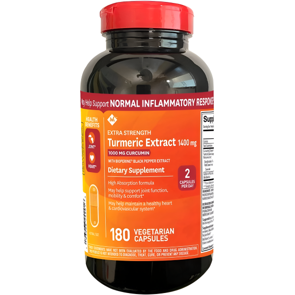 Cúrcuma Turmeric  Extra Fuerte de Member s Mark 1400 mg.- 180 Capsulas Cheap