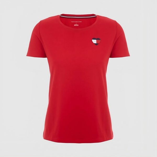 Camiseta Tommy Hilfiger  con Logo de Cuello Redondo para Mujer For Sale