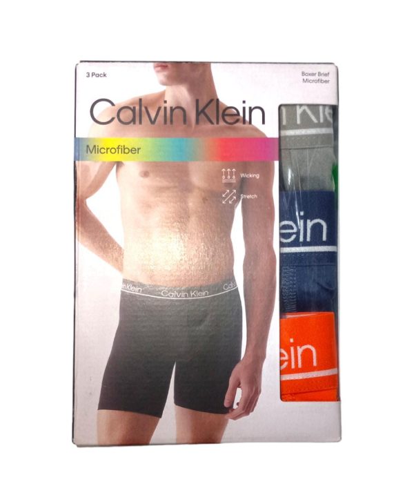 Pack 3 calzoncillos Calvin klein tipo boxer para hombre - Microfibra talla L For Sale