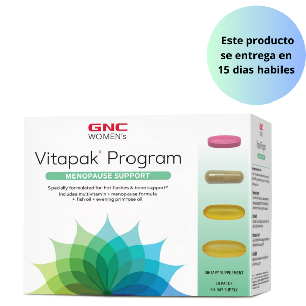 Vitapak Menopausia support , 30 vitapaks - GNC Discount