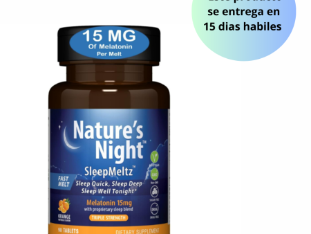 Nature s Night Melatonina de triple fuerza de disolución rápida de 15 mg, 90 tabletas Discount