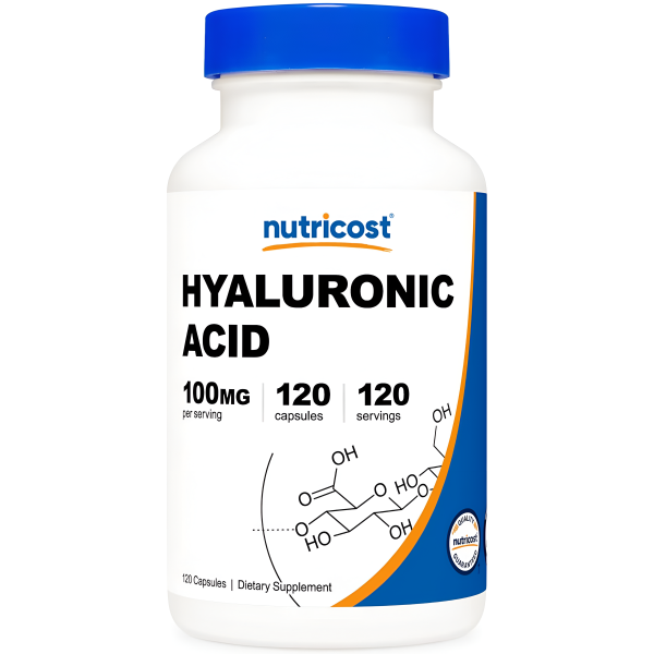 Nutricost Hyaluronic Acid Capsules 100mg,120 Vegetarian Capsules - Gluten Free, Non-GMO Online