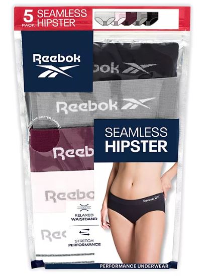 Pack de 5 hipsters sin costuras para mujer de Reebok Hot on Sale