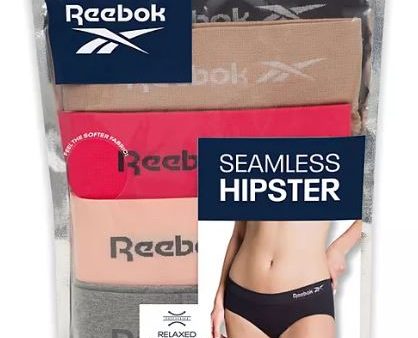 Pack de 5 hipsters sin costuras para mujer de Reebok Hot on Sale