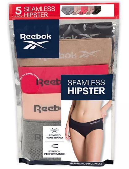 Pack de 5 hipsters sin costuras para mujer de Reebok Hot on Sale