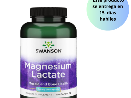 Swanson Lactato de magnesio 84mg , 120 capsulas Sale