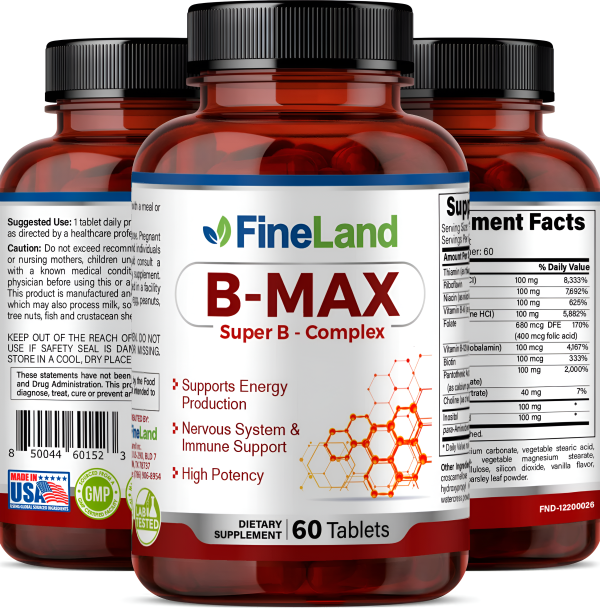 B-Max super B-complex , Fineland - 60 tabletas Fashion