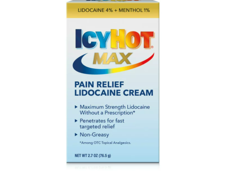 Icy Hot Max Strength Crema para aliviar el dolor con lidocaína + mentol Cheap