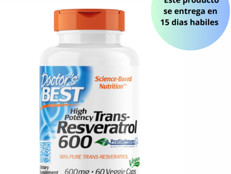 Trans-resveratrol 600 , 600mg - 60 capsulas - Doctor Best on Sale