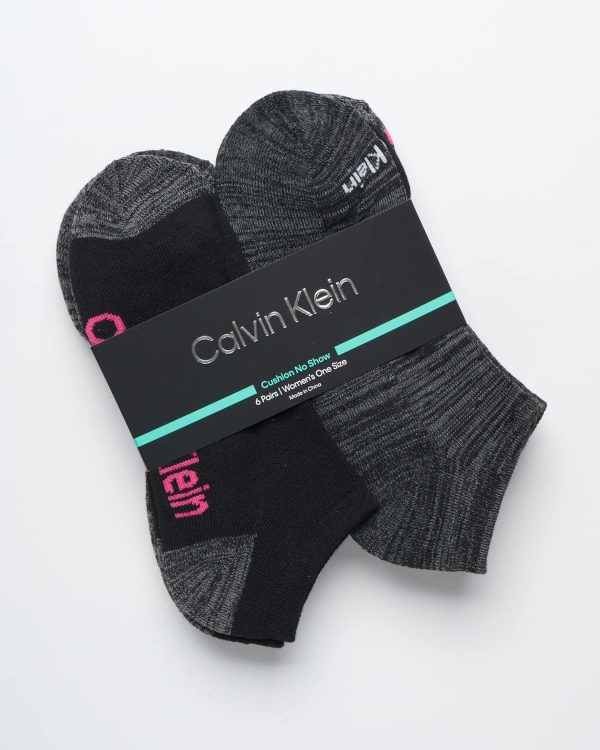 Calvin Klein Calcetines deportivos para mujer, calcetines acolchados invisibles PACK 6 Hot on Sale