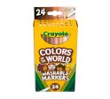 Crayola Colors Of The World Plumones lavables 24 unidades - plumones de punta fina Cheap