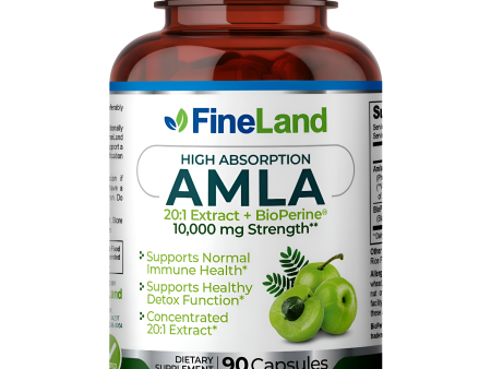 Amla 20:1  Extract + BioPerine 10,000mg , FineLand - 90 capsulas Online now