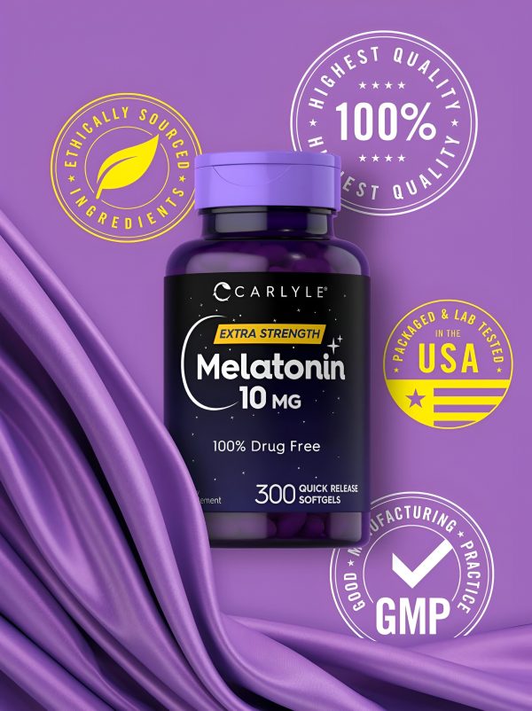 Carlyle Melatonina 10mg  300 Softgels | para Adultos | Non-GMO, Libre de Gluten on Sale