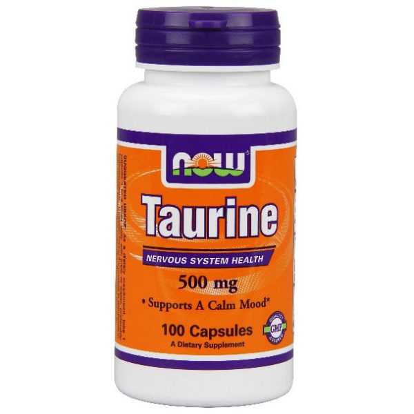 Taurine 500 mg, 100 Capsules, NOW Foods Supply