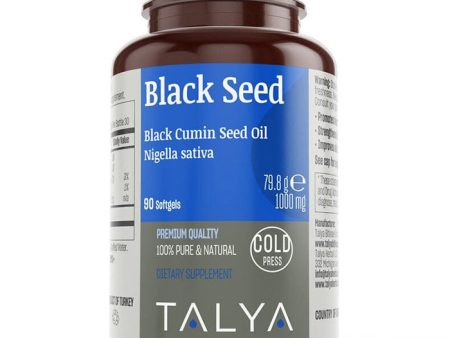 Black Seed Oil 1000 mg, 60 Softgels, Talya Herbal Hot on Sale