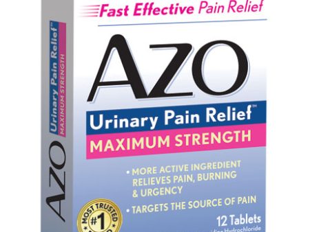 AZO Urinary Pain Relief Maximum Strength, 24 Tablets, i-Health, Inc. For Sale