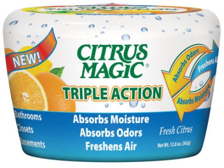 Triple Action Odor & Moisture Absorber Solid, 12.8 oz, Citrus Magic Discount