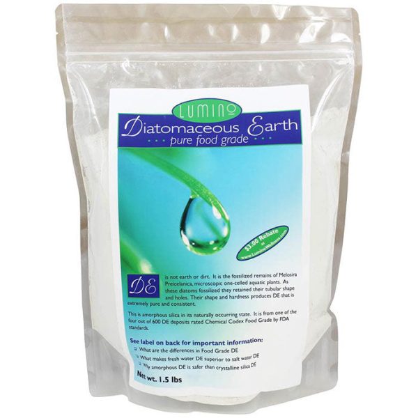 Pure Food Grade Diatomaceous Earth, Value Size, 1.5 lb, Lumino Wellness Cheap