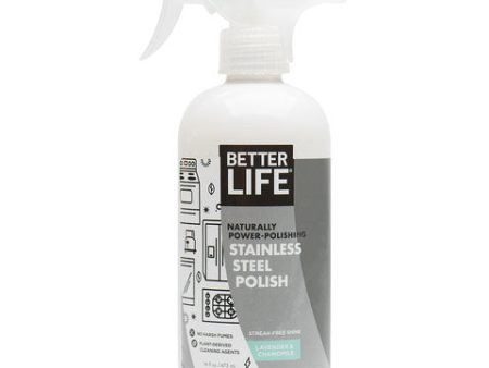 Naturally Power-Polishing Stainless Steel Polish, 16 oz, Better Life Green Cleaning Online Sale