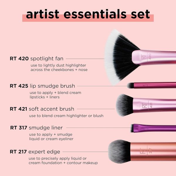 Real Techniques Artist essentials - set de brochas For Cheap