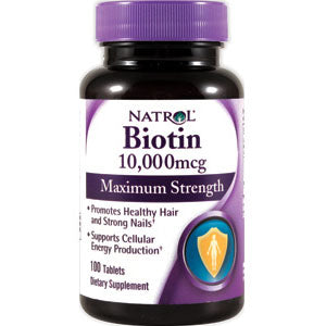 Biotin 10,000 mcg Maximum Strength, 100 Tablets, Natrol on Sale