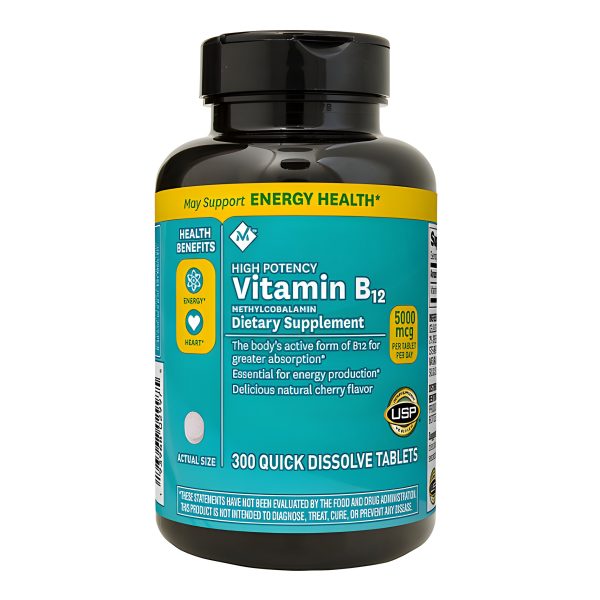 Vitamina B12 5000 mcg 300 tabletas Member`s Mark Cheap