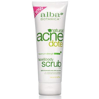 Natural Acnedote Face & Body Scrub, 8 oz, Alba Botanica Fashion