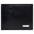 Billetera Tommy Hilfiger para hombre color negro con placa de plata For Discount