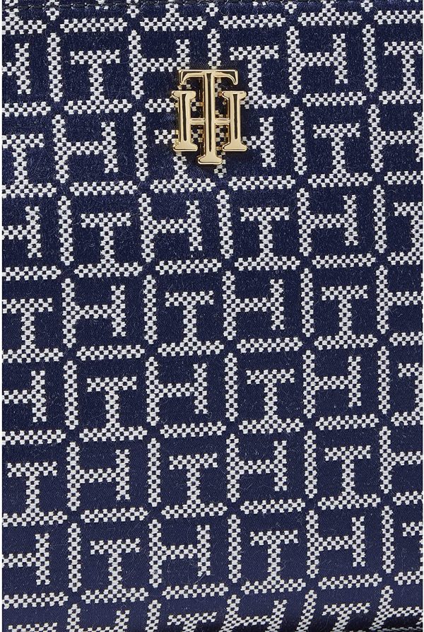 Tommy Hilfiger Antonella II Crossbody Square Monogram Jacquard Hot on Sale