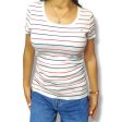 Camiseta  Polo de mujer Tommy Hilfiger, diseño a rayas, manga corta - Cuello redondo Online