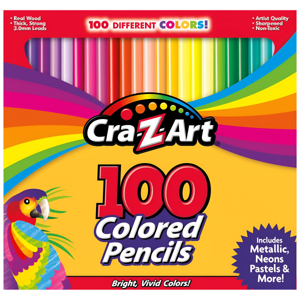 Cra-Z-Art 100 lápices de colores - incluyen metálicos, neones, pasteles y más on Sale