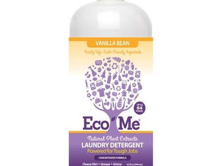 Eco-Me Laundry Detergent, Natural Plant Extracts, Vanilla Bean, 32 oz Hot on Sale