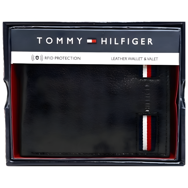 Billetera Tommy Hilfiger leather wallet   negro Sale