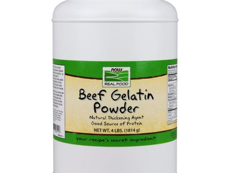 Beef Gelatin Powder, 4 lb, NOW Foods Fashion