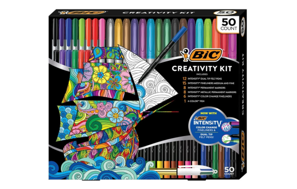 BIC Creativity Kit - 50 bolígrafos de doble punta intensidad Fashion