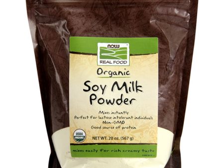 Instant Soy Milk Powder, Organic, Non-GMO, 20 oz, NOW Foods Online Hot Sale