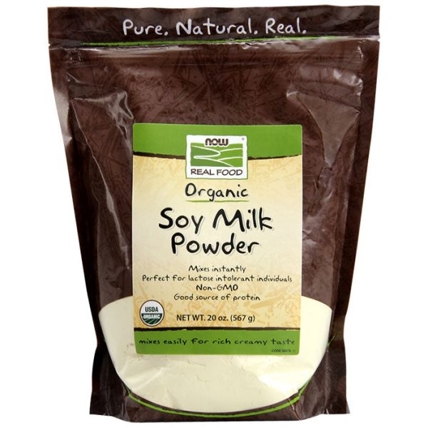 Instant Soy Milk Powder, Organic, Non-GMO, 20 oz, NOW Foods Online Hot Sale