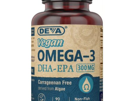 Vegan Omega-3 DHA-EPA 300 mg, 90 Softgels, Deva Nutrition For Discount