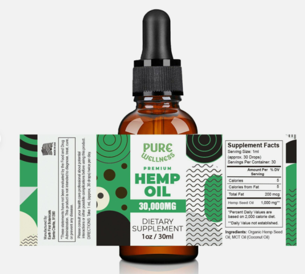 Best Hemp Oil 30,000mg - Natural Wellness Online Sale