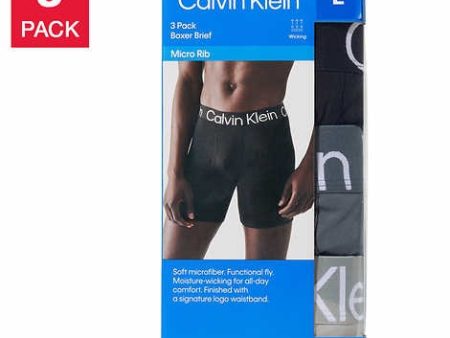 Calzoncillos tipo bóxer Calvin Klein Micro Rib para hombre, paquete de 3 For Cheap